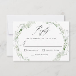 Ethereal Garden Greenery Botanical Wedding RSVP
