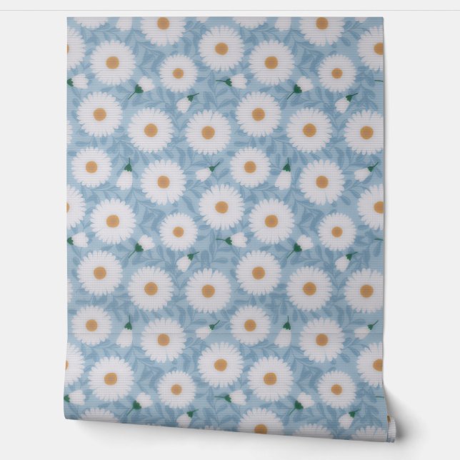 Ethereal Glow：ほこりっぽい皮とスティックの白いデイジー 壁紙 (ほどく)