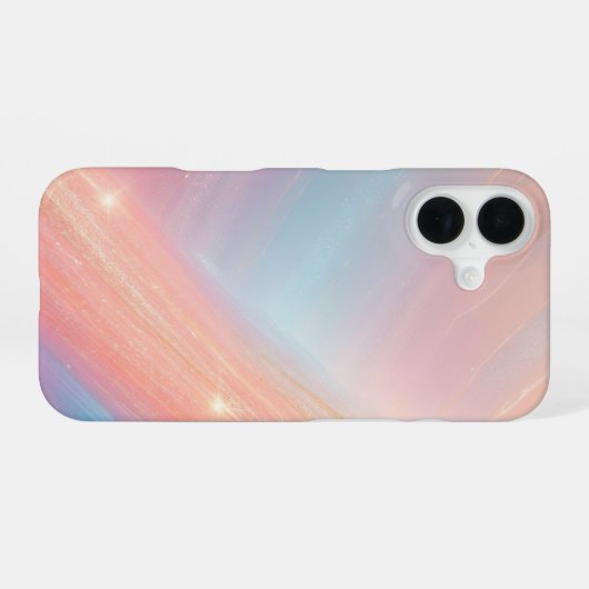 Ethereal Glow Pastel Gradient Phone Case iPhone 16ケース (裏面横)