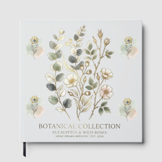 Ethereal Gold & Sage Botanical Collection ゲストブック