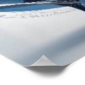 Ethereal Grace Blue Ballet Dancer in Motion ポスター (角)