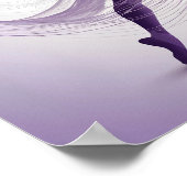 Ethereal Grace Purple Ballet Dancer in Motion ポスター (角)