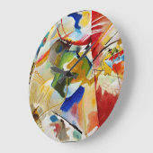 Ethereal Green Center: A Kandinsky最高傑作 ラージ壁時計 (傾斜)