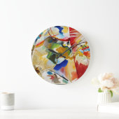 Ethereal Green Center: A Kandinsky最高傑作 ラージ壁時計 (ホーム)