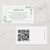 Ethereal Green Gardenインスパイア離れ結婚のQR エンクロージャーカード (正面/裏面)