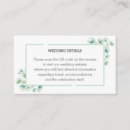 Ethereal Green Gardenインスパイア離れ結婚のQR エンクロージャーカード