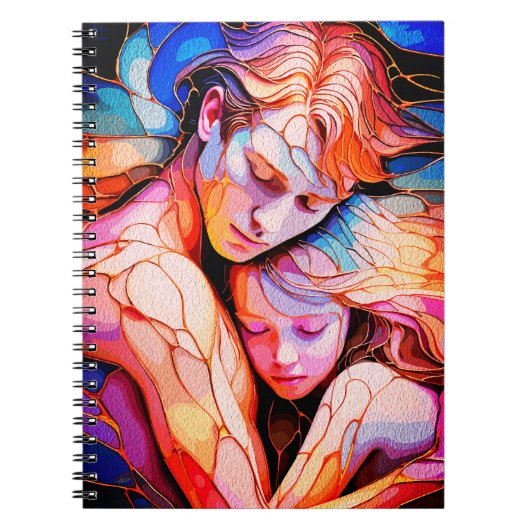 Ethereal Guardian Enbres -ファンタジーステンドグラス ノートブック (正面)