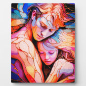 Ethereal Guardian Enbres -ファンタジーステンドグラス フォトプラーク (正面)