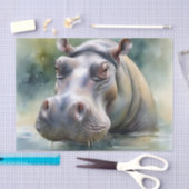 Ethereal Hippo Waterカラー 薄葉紙 (クラフト)