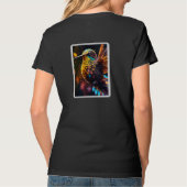 Ethereal Hummingbird:ファイア&アイス(ばちゃばちゃ)跳ねるアートティー Tシャツ (裏面)