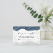 Ethereal Indigo & Grayおむつラッフルチケットカード エンクロージャーカード (スタンド正面)