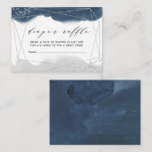 Ethereal Indigo & Grayおむつラッフルチケットカード エンクロージャーカード (正面/裏面)