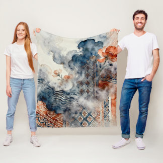 Ethereal Indonesian Batik フリースブランケット