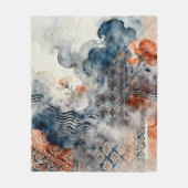 Ethereal Indonesian Batik フリースブランケット (正面)