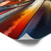 Ethereal Intersection -抽象芸術アート – シュール ポスター (角)