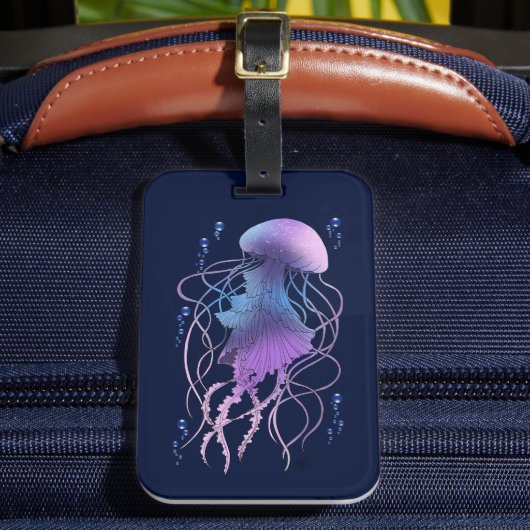 Ethereal Jellyfish Violet Blue ラゲッジタグ (正面インサイチュ2)