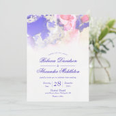 Ethereal Jewel Tones Ink Wash 結婚's 招待状 (スタンド正面)