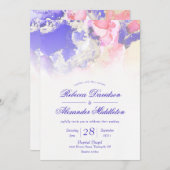 Ethereal Jewel Tones Ink Wash 結婚's 招待状 (正面/裏面)