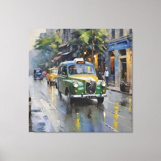 Ethereal Kolkata：モンスーン交響曲 キャンバスプリント (正面)