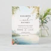 Ethereal Landscape Floral Wedding 招待状 (スタンド正面)