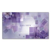 Ethereal Lavender Floral Geometric Square Cosmic