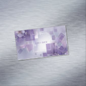 Ethereal Lavender Floral Geometric Square Cosmic マグネット名刺 (インサイチュ)