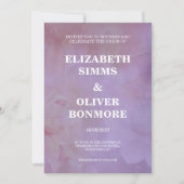 Ethereal Lavender Water 結婚 color's 招待状 (正面)