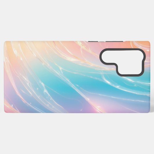 Ethereal Light Veil Streamline Phone Case Samsung Galaxyケース (裏面横)