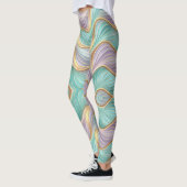 Ethereal Light Waves | Seamless Iridescent  レギンス (左)