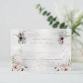 Ethereal Love'結婚s No Meal Choice RSVPカード (スタンド正面)