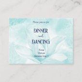 Ethereal Magnoliaフラワーウェディングレセプション エンクロージャーカード (正面)