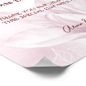 Ethereal Magnoliaフラワー、結婚式の引き出物 ポスター (角)