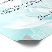 Ethereal Magnoliaフラワー、結婚式の引き出物 ポスター (角)