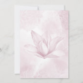 Ethereal Magnolia花、フラット日付カードを保存 セーブザデート (裏面)