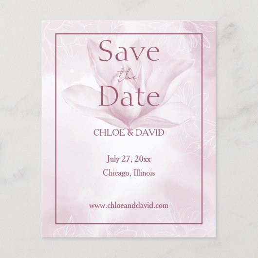 Ethereal Magnolia、予算の結婚式の日付を保存 (正面)