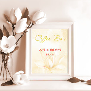 Ethereal Magnolia Flowerのコー結婚ヒーバー ポスター