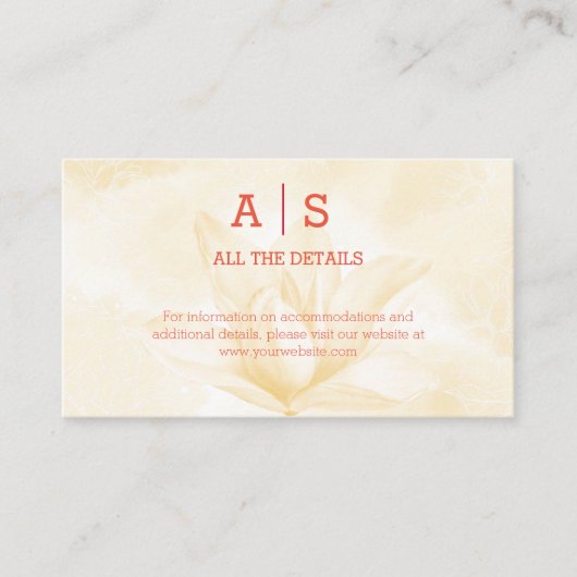 Ethereal Magnolia Flower結婚、の詳細 エンクロージャーカード (正面)