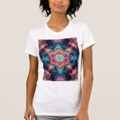 Ethereal Mandala Bloom — Psychedelic Lotus Tシャツ (正面)