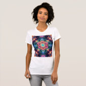 Ethereal Mandala Bloom — Psychedelic Lotus Tシャツ (正面フル)
