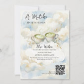 Ethereal Matcha Made in Heaven Bridal Shower 招待状 (正面)