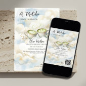 Ethereal Matcha Made in Heaven Bridal Shower 招待状