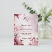 Ethereal Mauve Romantic Luxury Wedding Invitation ポストカード (スタンド正面)