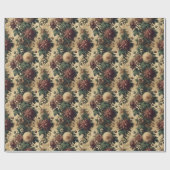 Ethereal Menace – ゴシック植物学デザイン ラッピングペーパー (フラット)