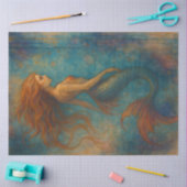 Ethereal Mermaid Siren Fantasy Decoupage 薄葉紙 (クラフト)