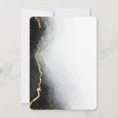 Ethereal Mist グラデーション Black Gold Foil Script 結婚's 招待状 (裏面)