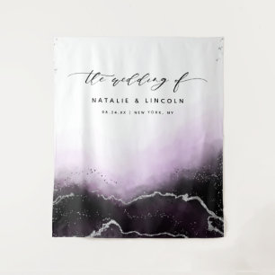 Ethereal Mist Violet写真グラデーションブース背景 タペストリー