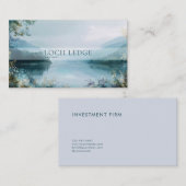 Ethereal Misty Fjord Landscape Gold Frame Serene 名刺 (正面/裏面)