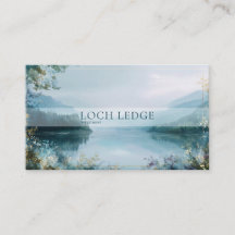 Ethereal Misty Fjord Landscape Gold Frame Serene