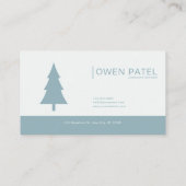 Ethereal Misty Forest Lake White Floral Gold Frame 名刺 (裏面)