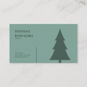 Ethereal Misty Forest Path Teal Gold Rustic 名刺 (裏面)